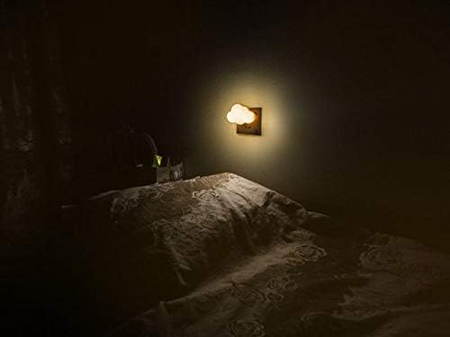 AUSAYE LED Night Light Plug in Lamp Light Sensor Cloud Night Light Energy-Saving Pretty Night Lights for Adults Kids NightLight White