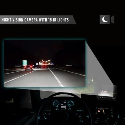 FalconEye Electronics 2nd Generation 200-300Ft Wireless Range Backup Camera for Trucks, Fleets. HD, 7inch LCD (3 Cam System)
