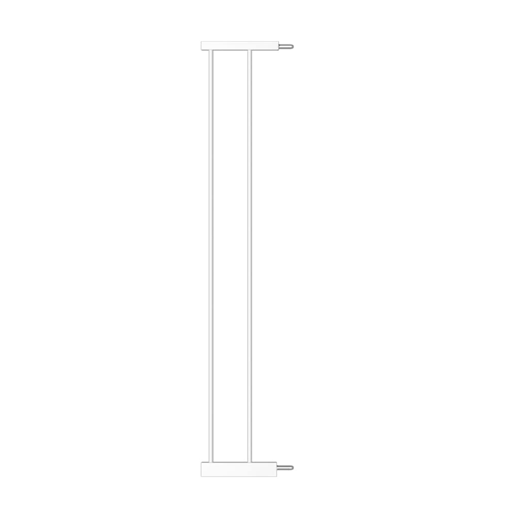 WAOWAO Triple Lock Baby Gate Extra Wide Pressure Mounted Walk Through Swing Auto Close Safety Black Metal Dog Pet Puppy Cat for Stairs,Doorways,Kitchen 25.59"-81.49" inch(White, 4.72"/12cm)