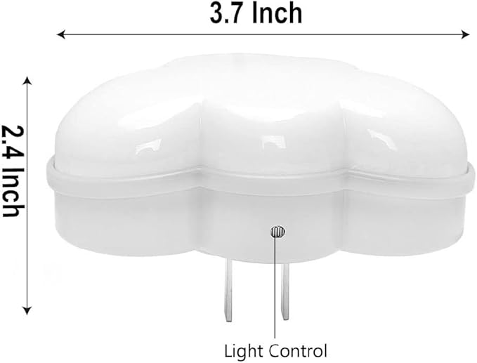 AUSAYE 4Pack Sensor LED Night Light Plug in Lamp Cloud Night Light Mini Pretty Night Lights for Adults Kids NightLight White