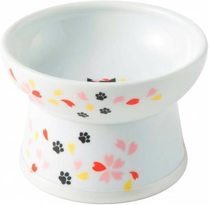 Necoichi Raised Cat Food Bowl – Ceramic Elevated Cat Bowl by NECOICHI