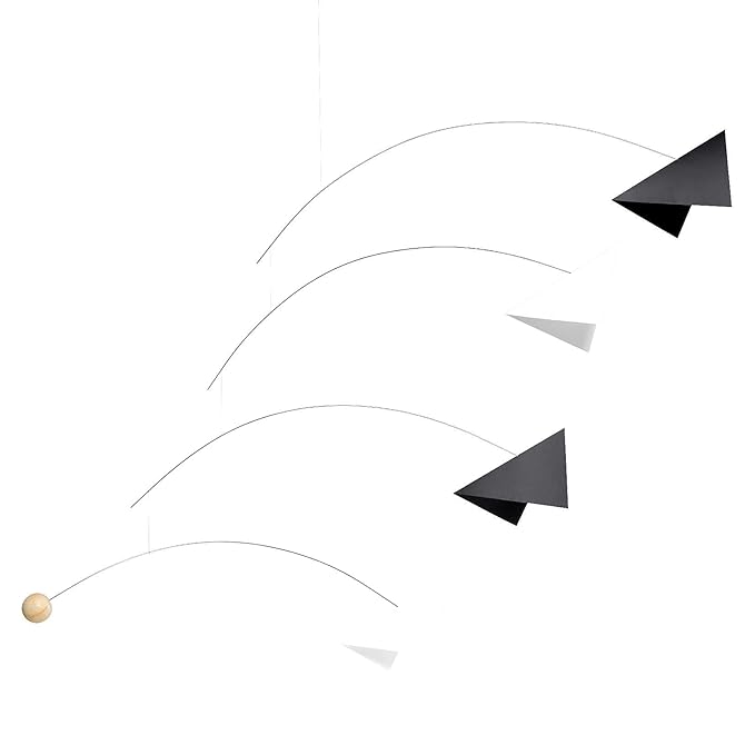 Large Mirage Hanging Mobile - 72 Inches - Beech Wood and High Quality Plastic - Handmade in Denmark by Flensted
