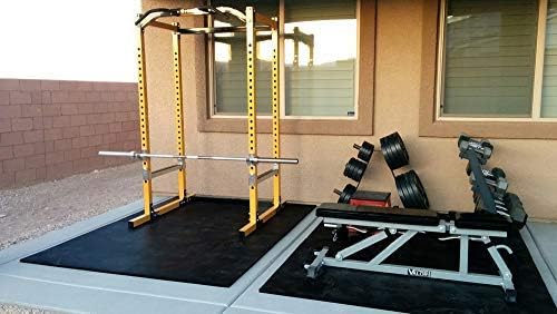 American Floor Mats - Heavy Duty Stall Tiles - Stable/Horse Flooring - Thick, Durable Rubber Solid Black 8' x 20' Set 3/8" Thick (40 Tiles Total)