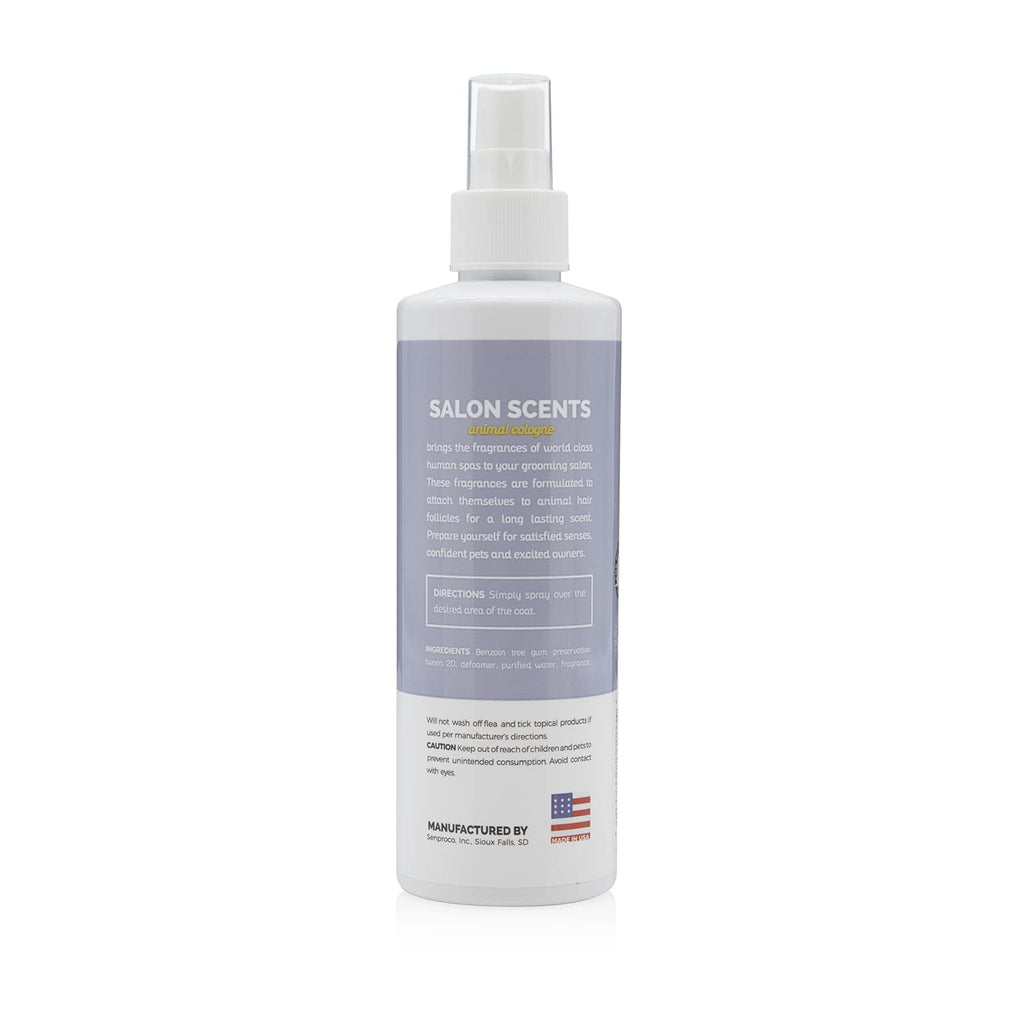 Bark2Basics Salon Scents Pet Grooming Cologne - 8 oz, Natural Professional Perfume for Dogs and Cats, Long Lasting, Deodorizing, Made in The USA (Lavender Chamomile)