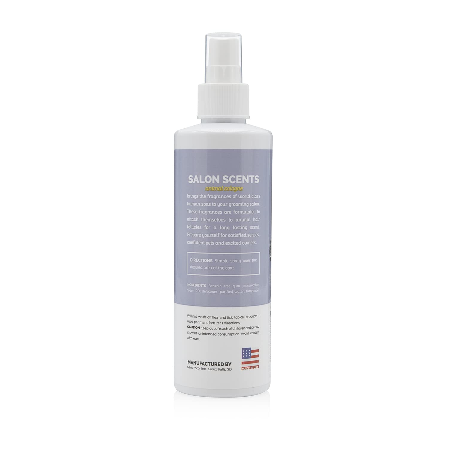 Bark2Basics Salon Scents Pet Grooming Cologne - 8 oz, Natural Professional Perfume for Dogs and Cats, Long Lasting, Deodorizing, Made in The USA (Lavender Chamomile)