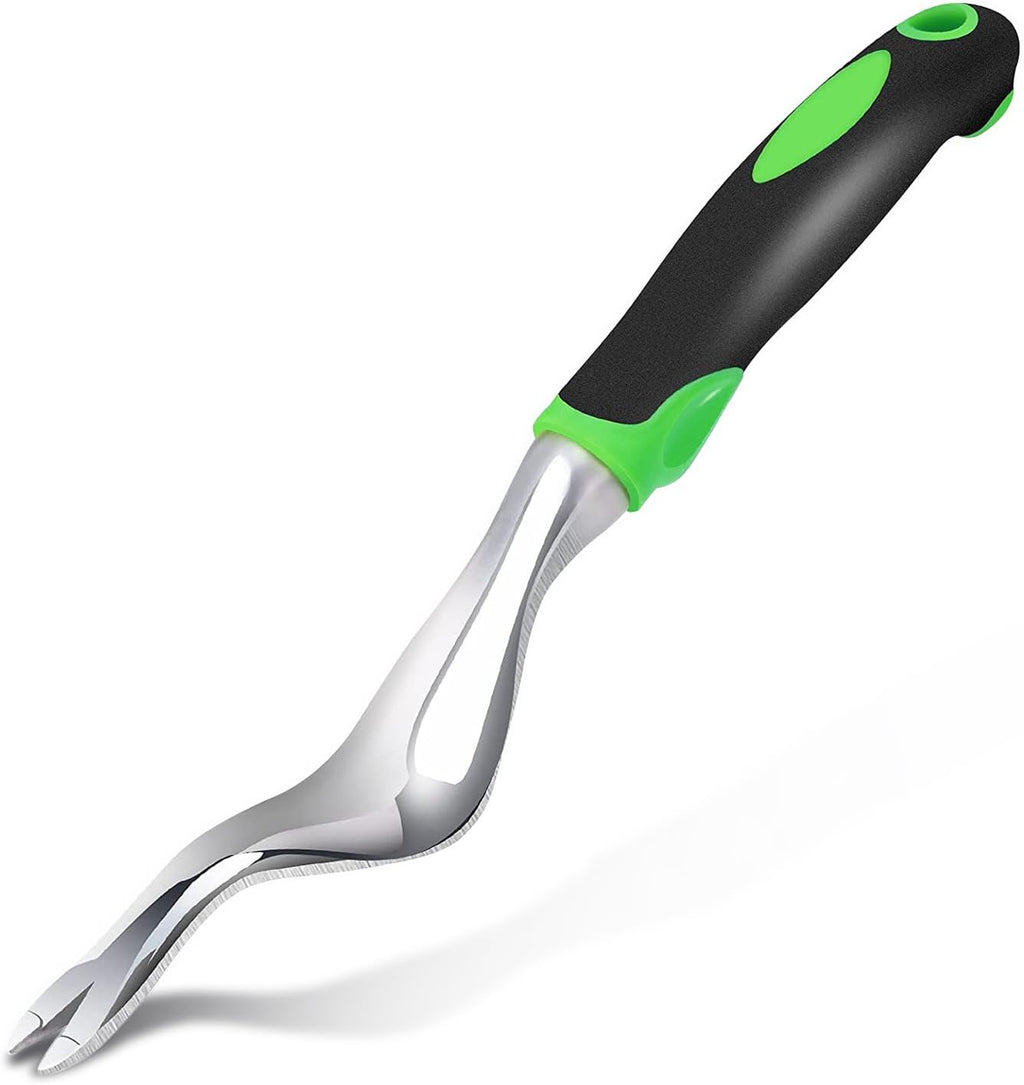 Kynup Garden Tools, Pitchforks, Garden Tools, Weeder Aluminum with Soft Rubberized Non-Slip Handle, Durable Garden Hand Tools Garden Gifts for Men Women