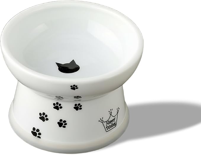 Necoichi Raised Cat Food Bowl – Ceramic Elevated Cat Bowl by NECOICHI