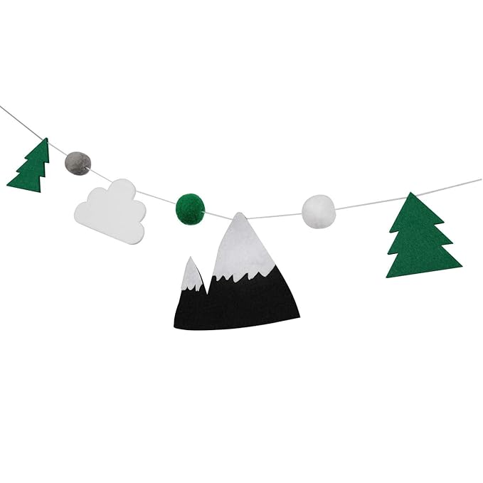 Sorrel + Fern Starry Woodland Night Mobile w/ Garland - Nursery Decoration for Boys & Girls