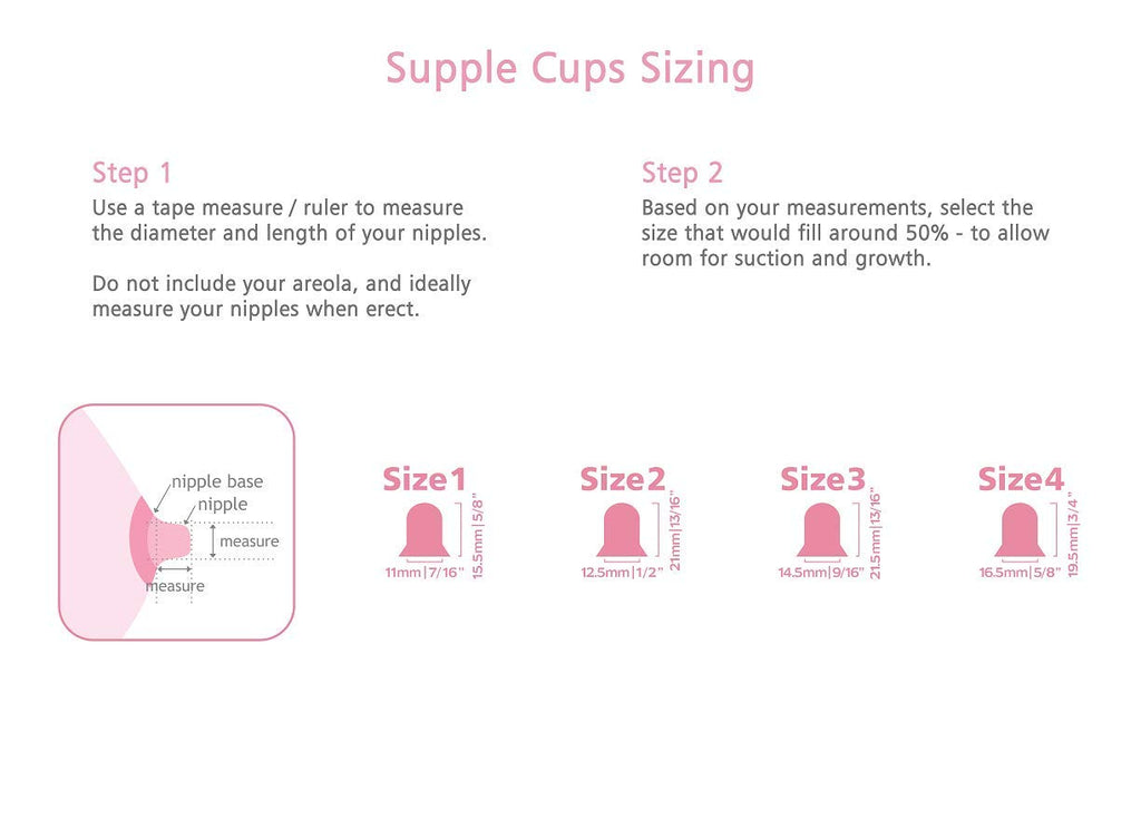 Supple Cups for Flat, Shy and Inverted Nipples (Size 4)