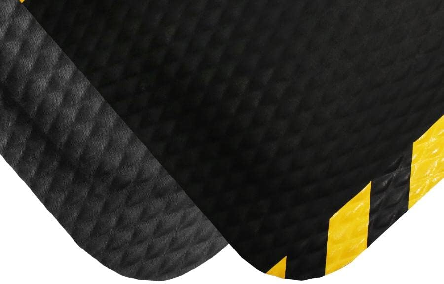 American Floor Mats Hog Heaven Premium 7/8" Black & Black Border 5' x 8' Nitrile Backed Anti-Fatigue Comfort Mat
