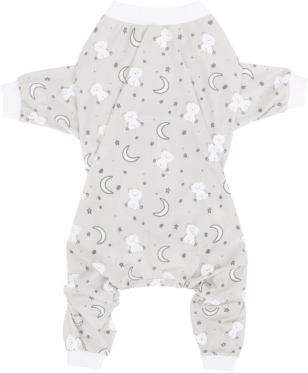 HDE Dog Pajamas One Piece Jammies Jumpsuit Pet Clothes Outfit Stretchy Lightweight Comfy Shirt Pjs for M-3XL Dogs Goodnight Polar Bears - L