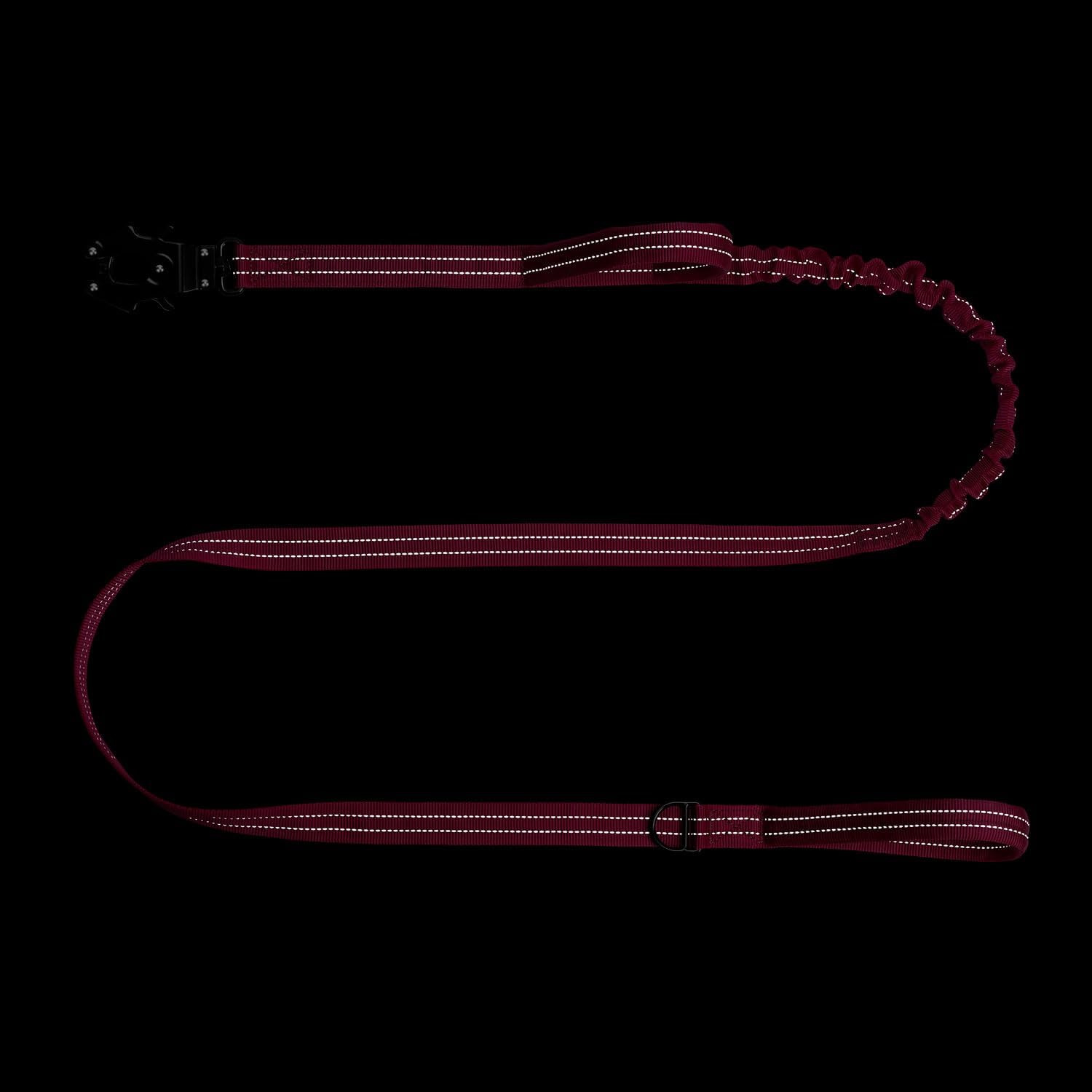 ICEFANG Tactical Dog Leash,K9 Training Walking Bungee Lead with 2 Control Handle,Heavy Duty Quick Release Metal Clasp,for Medium Large Breed (Reflective Pink, 6 FT)
