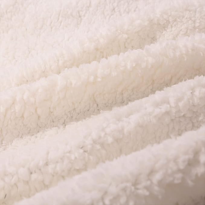 NANPIPER Sherpa Blanket Queen Fleece Bed Blankets Soft and Warm Fuzzy Microfiber,Black 90"x90"