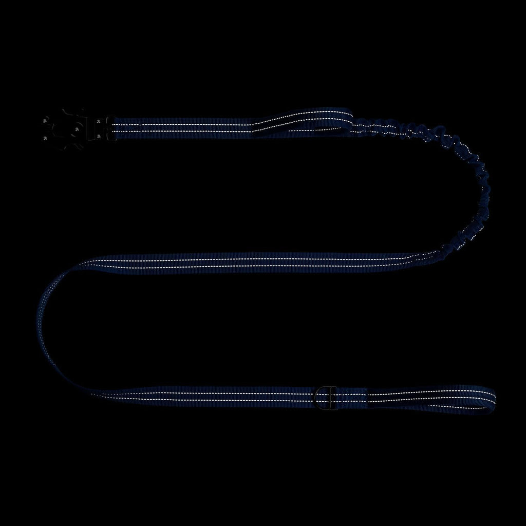 ICEFANG Tactical Dog Leash,K9 Training Walking Bungee Lead with 2 Control Handle,Heavy Duty Quick Release Metal Clasp,for Medium Large Breed (Reflective Blue, 6 FT)