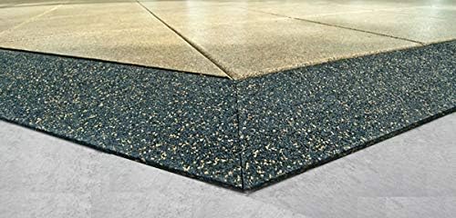American Floor Mats - Extreme Rubber Gym Tiles - 1 Inch Thick Colorful Rubber Mats - Superior Shock and Sound Absorbing - 10% Grey - 2' x 2' Single Mat (Covers 4 Sq Ft)