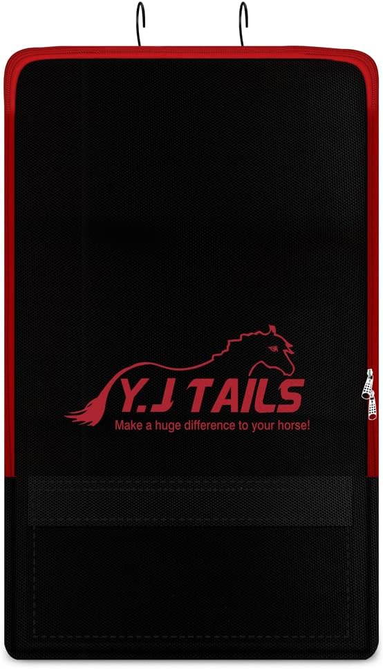 Horse Tack Carry Bag, Horse Harness Bag for Halters, Bridle, Equestrian Reins, Bits and Headstalls, Miniature Horse Harness with 3 Prong Tack Rack (Black)
