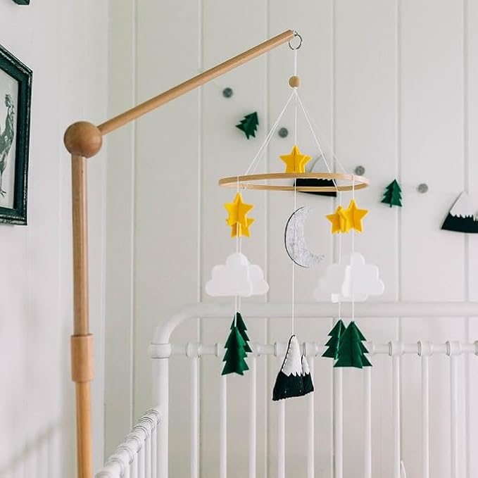 Sorrel + Fern Starry Woodland Night Mobile w/ Garland - Nursery Decoration for Boys & Girls