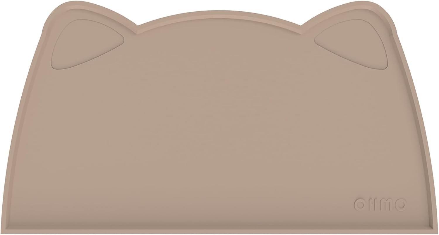 OHMO - Cat Food Mat, Silicone Pet Feeding Mat for Floor Non-Skid Waterproof Dog Water Bowl Tray, Easy to Clean Pet Placemat