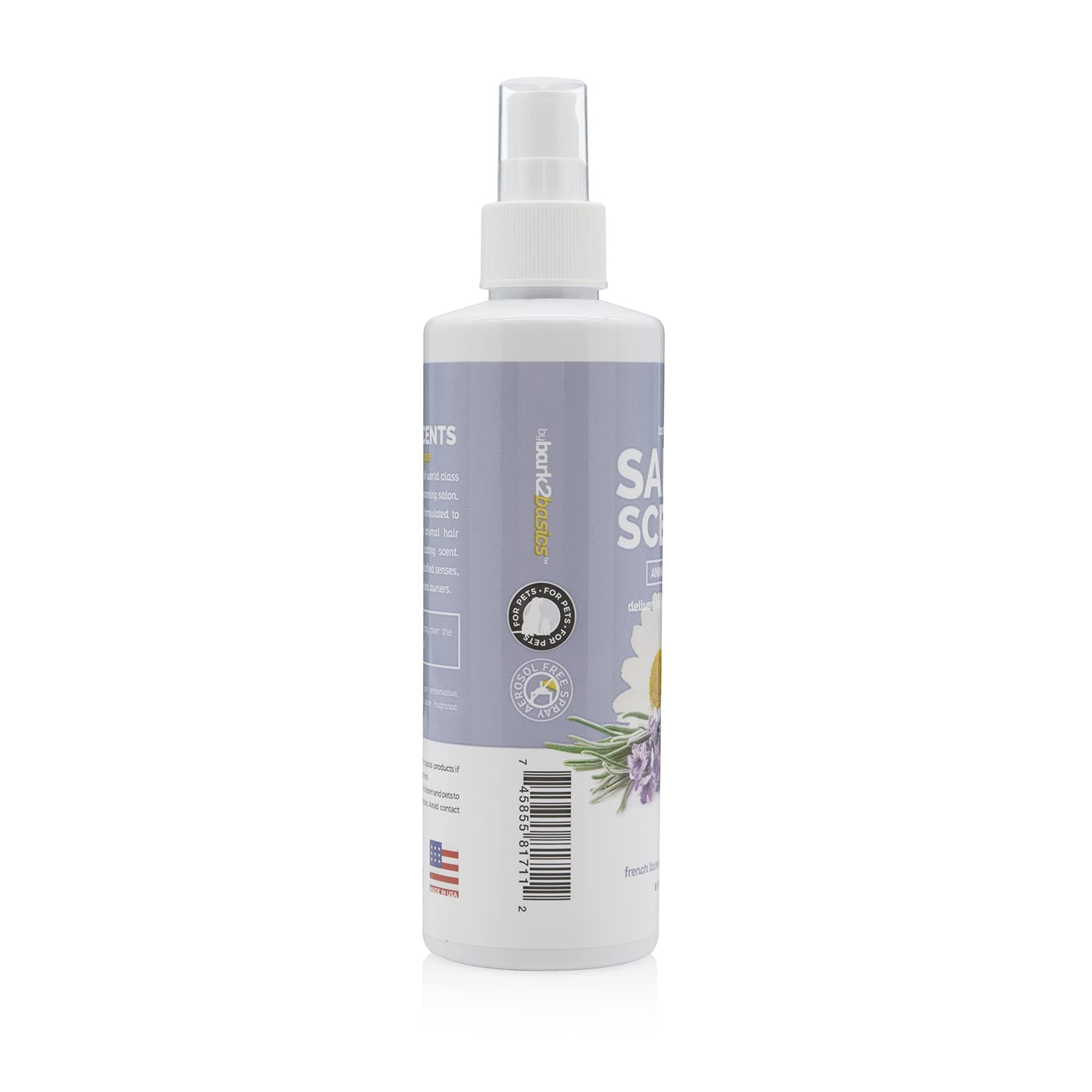 Bark2Basics Salon Scents Pet Grooming Cologne - 8 oz, Natural Professional Perfume for Dogs and Cats, Long Lasting, Deodorizing, Made in The USA (Lavender Chamomile)