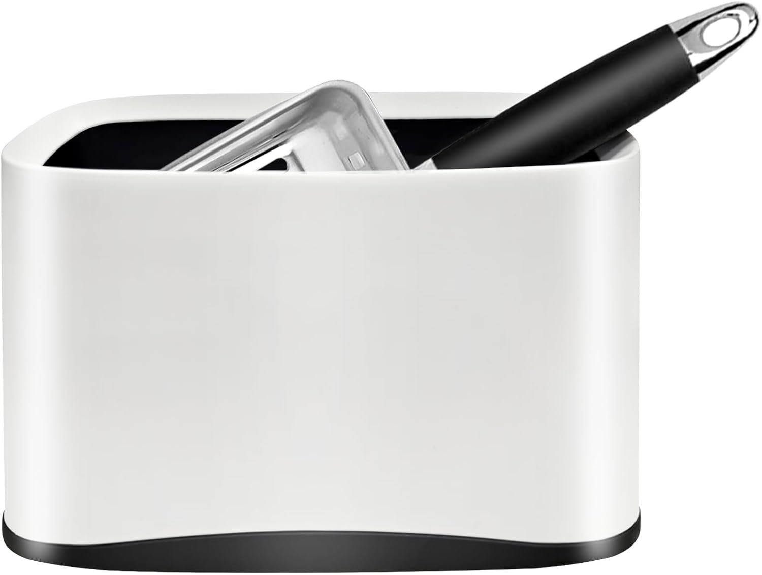 Cat Litter Scooper with Holder, Stainless Steel Cat Litter Scoop, Kitty Poop Scooper Stand for Litter Box, Cat Caddy for Litter Scoop, Fast Sifting Kitty Poop Scooper Caddy Poop Scooper Stand