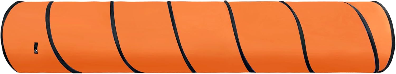 Dog Agility Tunnel, Dog Agility Equipment, Dog Agility Training with Carry Bag (Orange)