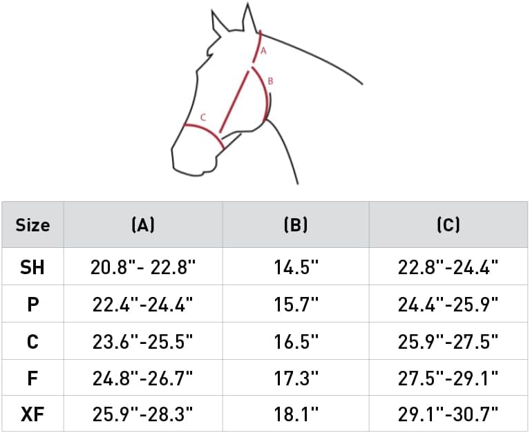HORZE Kiel Adjustable Horse Halter with Fleece Padding - Black - Warmblood