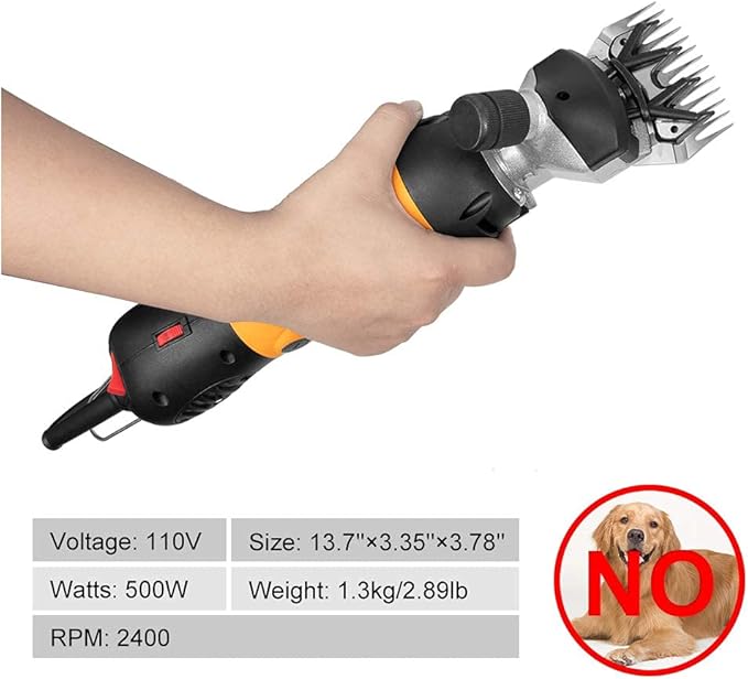 BEETRO 500W Electric Professional Sheep Shears, Animal Grooming Clippers - Image 6