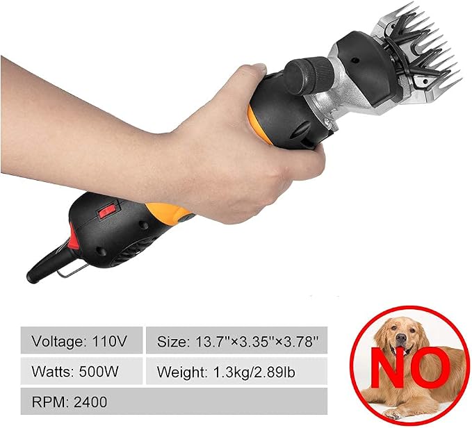 BEETRO 500W Electric Professional Sheep Shears, Animal Grooming Clippers - Image 4