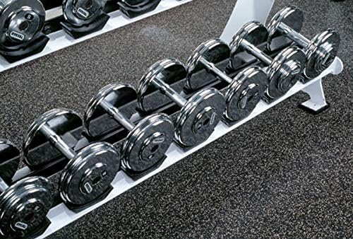 American Floor Mats 1/4in (7mm) Thick Solid Black 4' x 20' Heavy Duty Rubber Rolls, Protective Exercise Mats, Home Gym Rubber Flooring