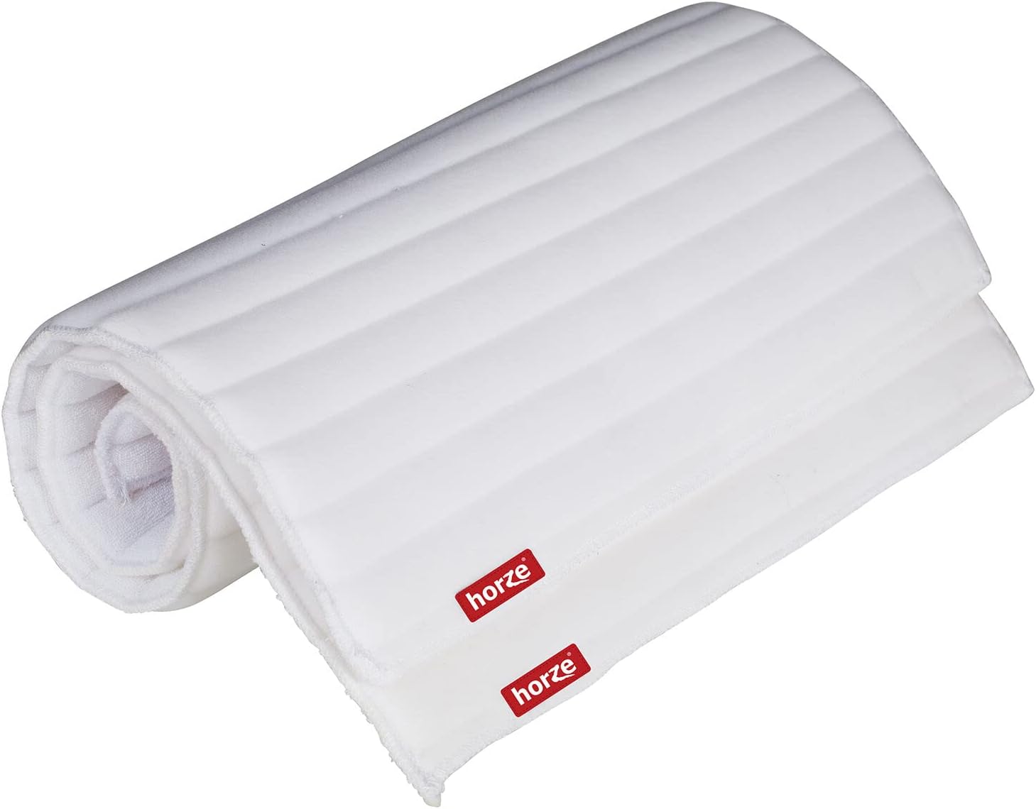 HORZE Rear Leg No Bow Equine Standing Wraps Pair - Off-White - Horse