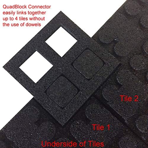 American Floor Mats Extreme Rubber Gym Tiles - 1 Inch Thick, Sound Absorbing, 35% Gold/Grey/White, 2' x 2' Single Tile (Covers 4 Sq Ft)
