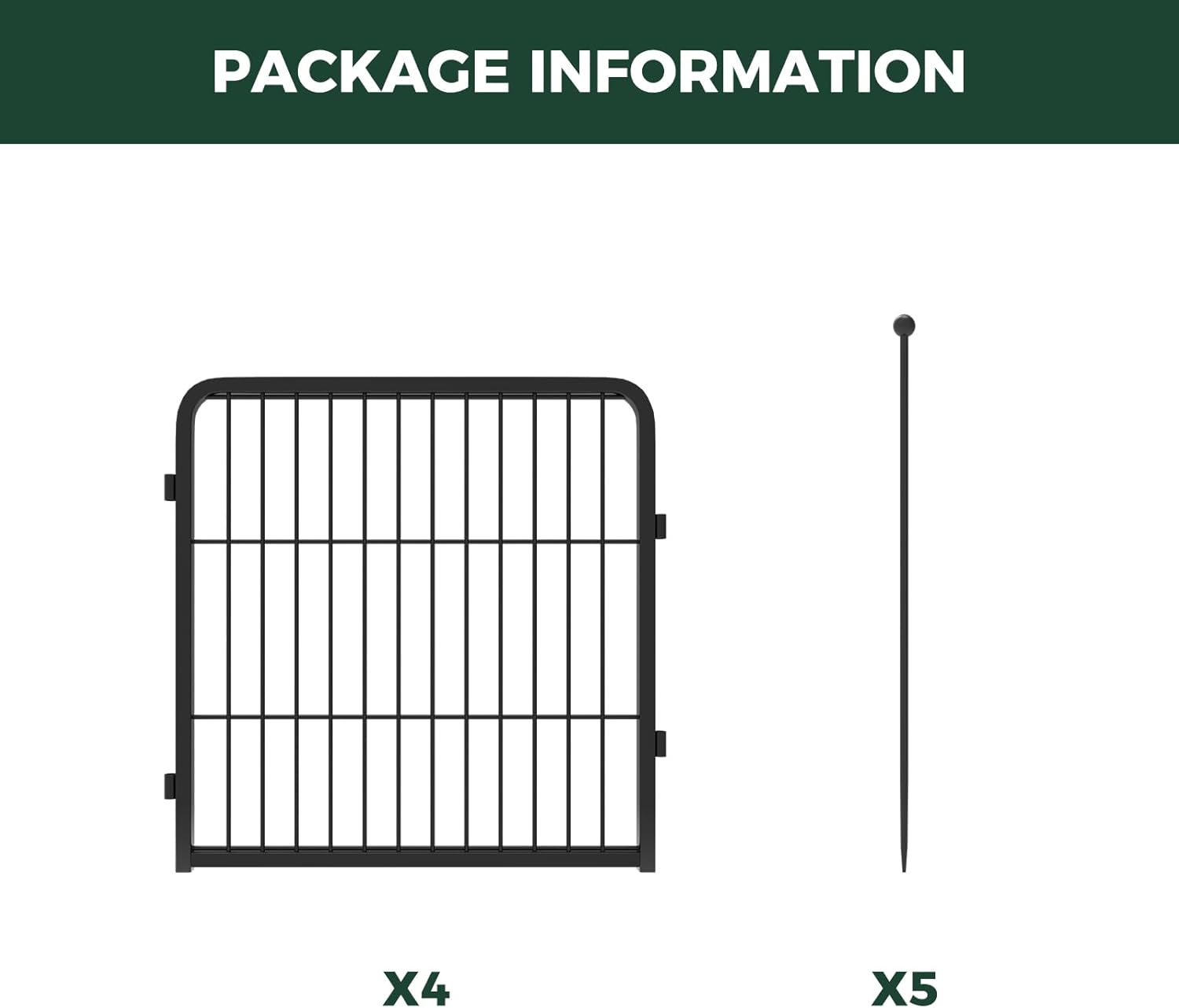 FXW Rollick Unleashed Dog Playpen for Indoor, Yard, RV Camping, 24 inch 4 Panels for Small and Puppy Dogs, Black│Patented