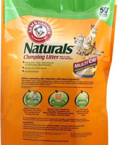 ARM & HAMMER Naturals Clumping Cat, Litter Odor Control, 18 lb. Bag - Image 3