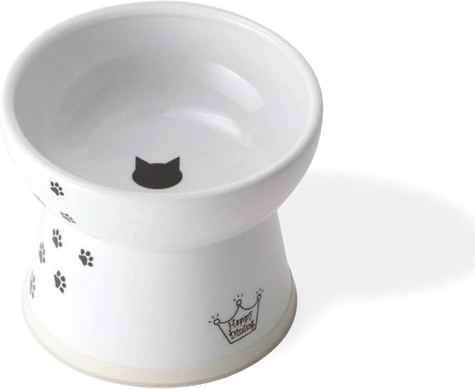 Necoichi Raised Cat Food Bowl – Ceramic Elevated Cat Bowl by NECOICHI