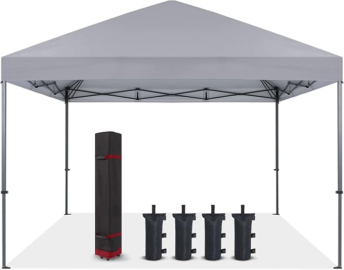 COOSHADE Durable Easy Pop Up Canopy Tent 12x12Ft(Gray)