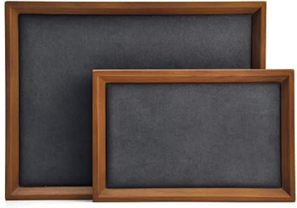 Oirlv Solid Wood Small Jewelry Tray Trade Showcase Countertop Jewelry Display Trays Rectangle Vanity Tray(Grey, Small)