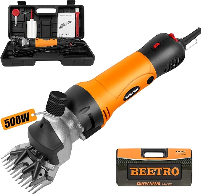 BEETRO 500W Electric Professional Sheep Shears, Animal Grooming Clippers by BEETROUSA