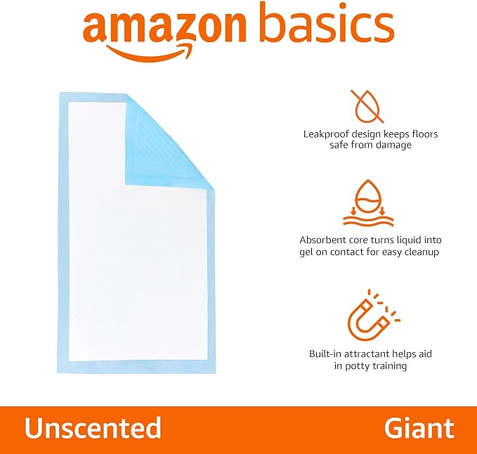Amazon Basics Leak-Proof Dog and Puppy Potty Training Pee Pads - Image 2