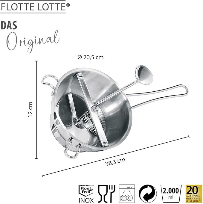 GEFU Stainless Steel Food Mill FLOTTE LOTTE