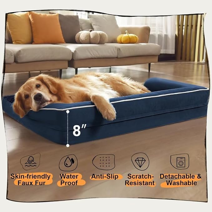 Large Dog Bed Orthopedic Washable | Beds Bolster Pet - Image 6