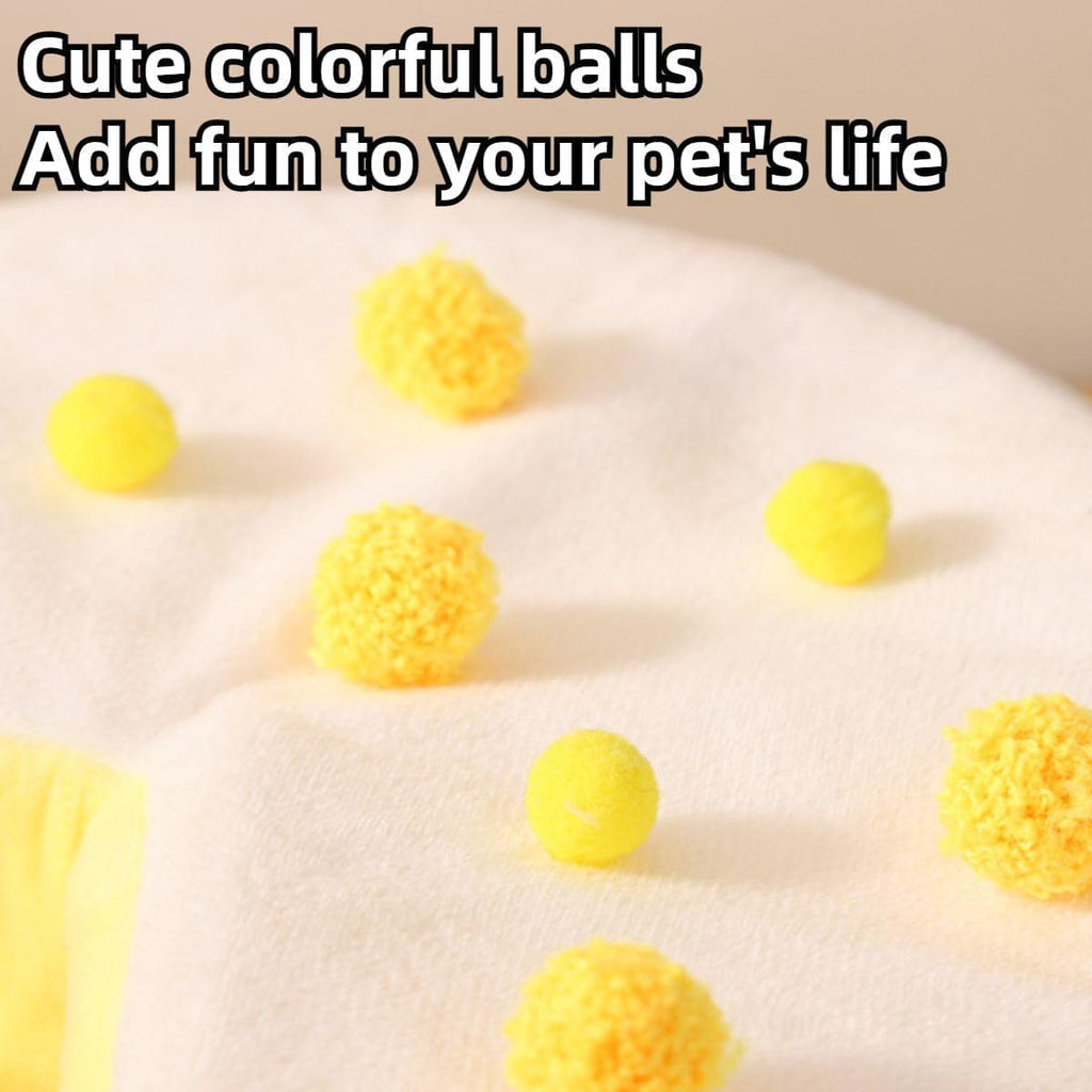 Cozy Cake Hamster House - Soft Plush Hideout & Tunnel Bed for Guinea Pigs, Syrian Hamsters, and Small Animals - Adorable, Warm & Washable Hideaway for All Seasons, Perfect Cage Accessory