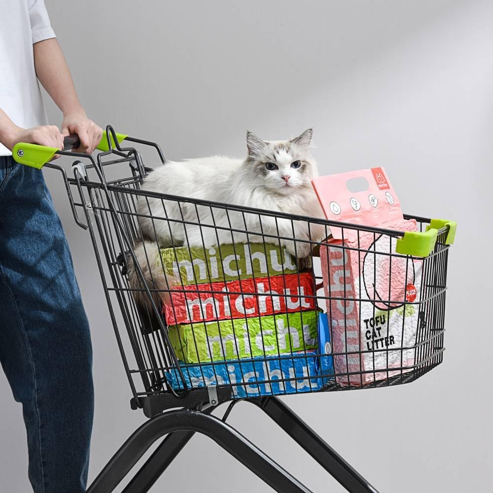 Tofu Cat Litter Natural Clumping Tofu Cat Litter, Fast Clumping and Easily Scoop-able 5.5lb/88oz 5 Scents - Peach, 6 Pack