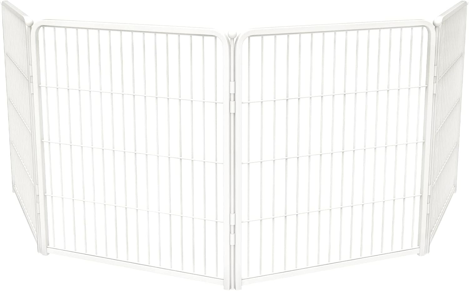 FXW Homeplus Unleashed Indoor Dog Playpen - Stress-Free and Safe Play, Heavy Duty 32 Inch 4 Wire Panels Dog Pen for Puppy and Small Dogs, White│Patented