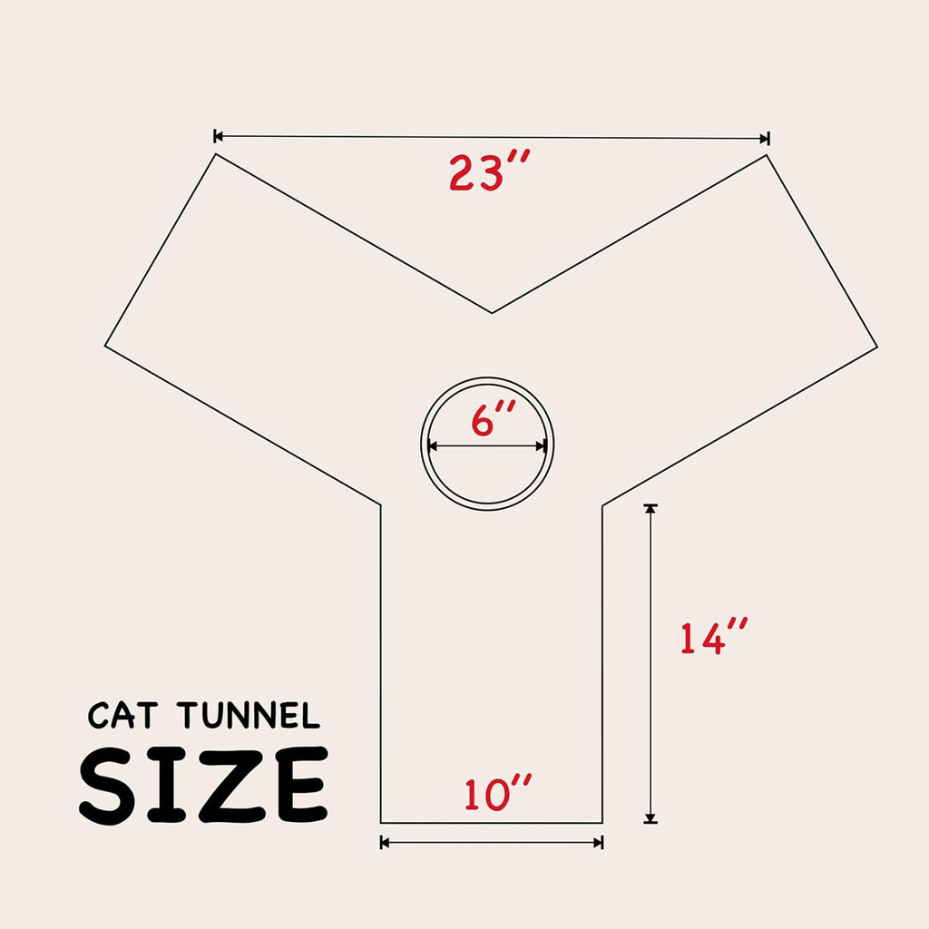 Tempcore 3-Way Collapsible Cat Tube Toys, Indoor Cat Tunnels with Peek Hole Toy Ball, Light Grey