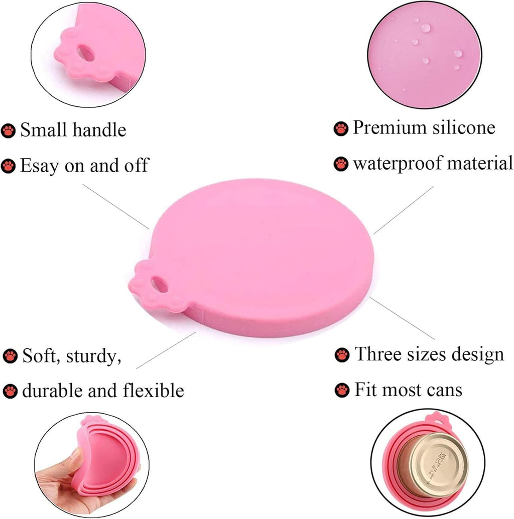 Can Lids | 4 Pack | Universal BPA Free Silicone Pet Food Can Covers | Fit Most Dog Cat Food Canned (Mix Color 4)