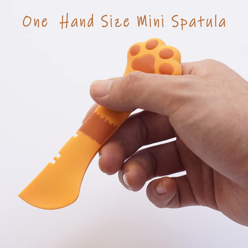 Meow&Woof Cat Wet Food Spoon, Mini Spatula for Pet Canned Food, BPA Free Can Spoons for Animal Feeding, Small Jars Spatulas, Easy Clean Scraper for Dog Food Cans