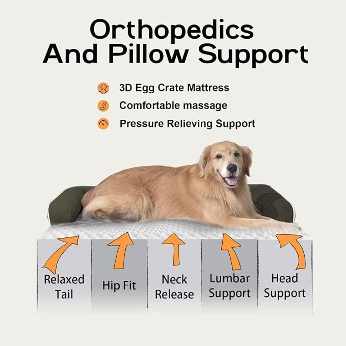 Extra Large Dog Bed-Orthopedic Waterproof XL Dog Bed - Image 3