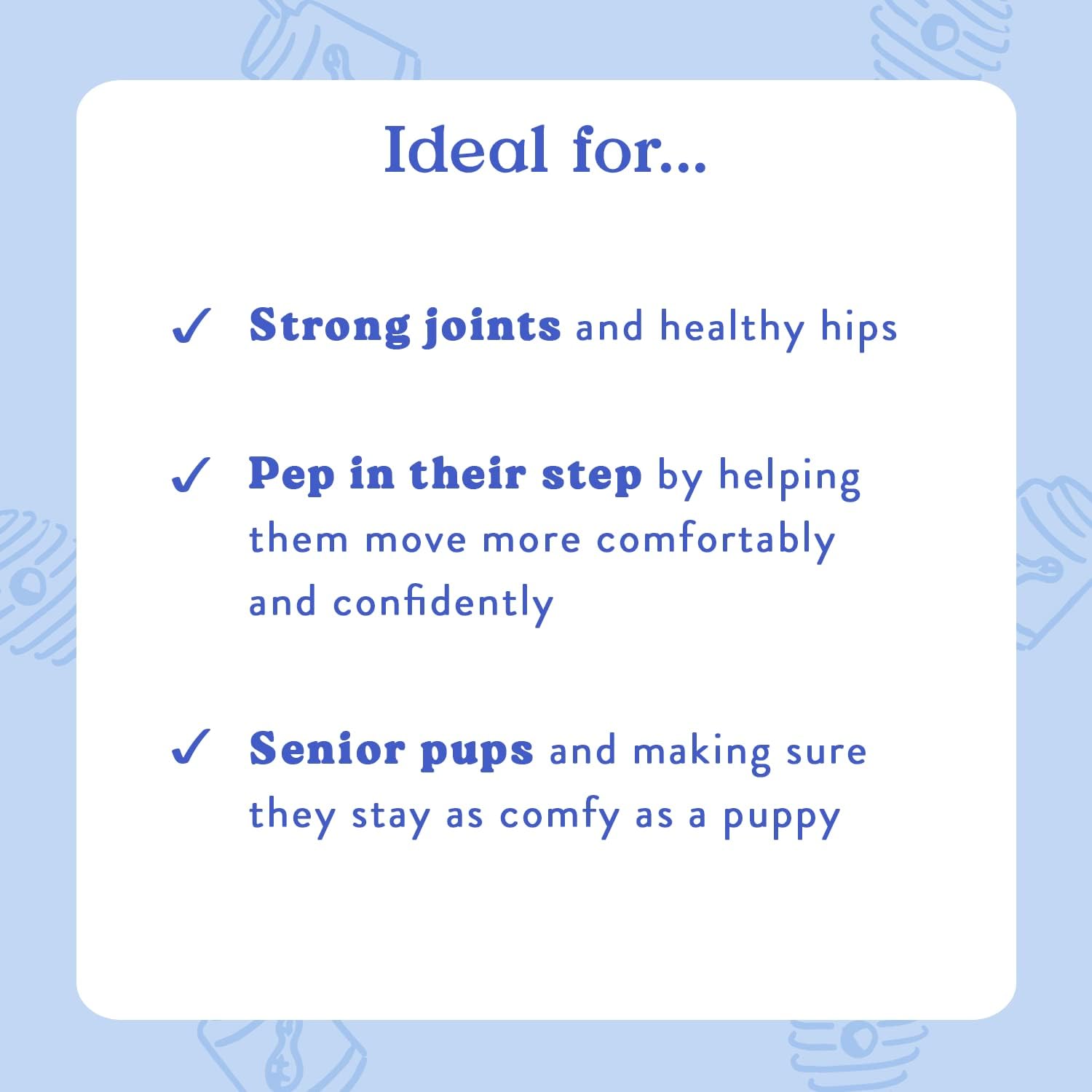 Bocce's Bakery Hip & Joint Supplement for Dogs, Daily Chews Made in The USA with Glucosamine, MSM, and Chondroitin, Supports Healthy Joints, Peanut Butter & Honey, 60 ct
