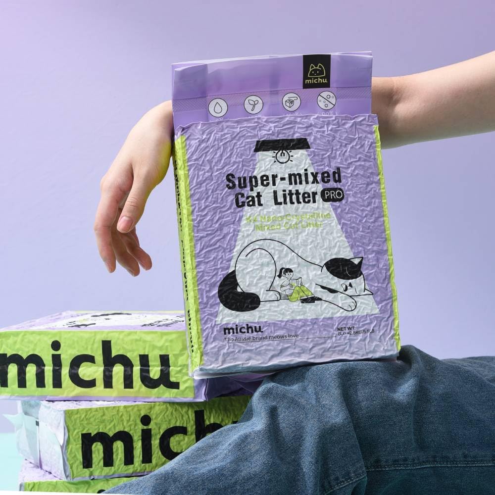 Mixed Tofu Cat Litter, Heavy Duty Flushable Kitty Litter, 5.5Lb/88Oz Original 8 Pack