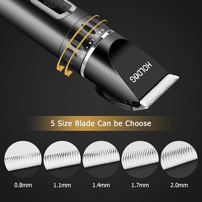 HOLDOG Dog Clippers Professional Heavy Duty Dog Grooming Clipper 3-Speed Low - Image 6